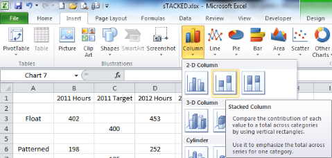 Stacked Clustered Column Chart Excel